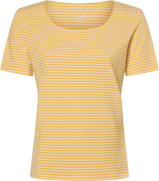 Żółta bluzka Franco Callegari z bawełny