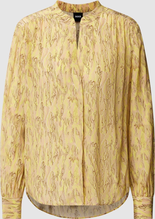 Żółta bluzka Hugo Boss z dekoltem w kształcie litery v w stylu casual