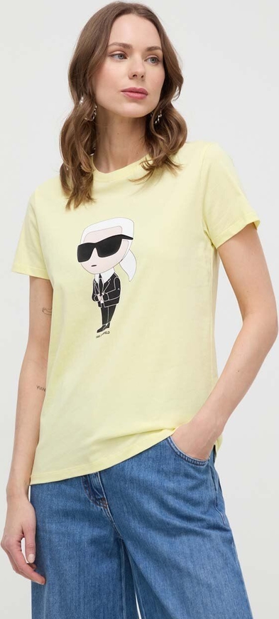 Żółta bluzka Karl Lagerfeld