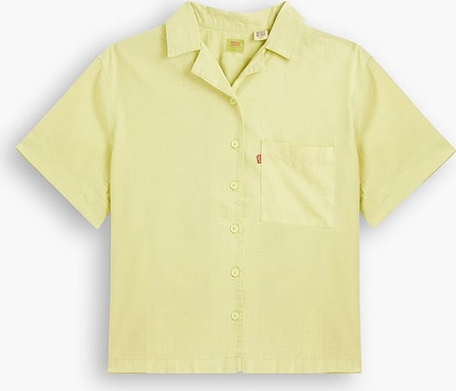 Żółta bluzka Levis z krótkim rękawem z kołnierzykiem