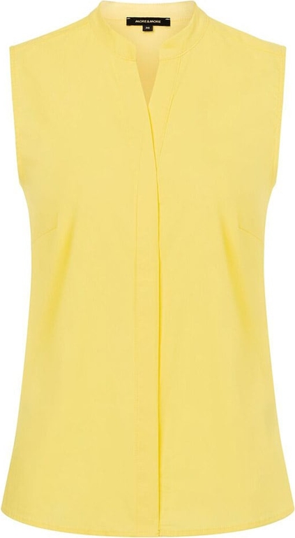 Żółta bluzka More & More w stylu casual bez rękawów