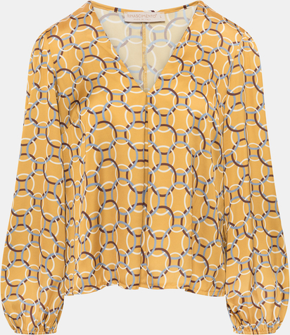 Żółta bluzka Rinascimento z dekoltem w kształcie litery v