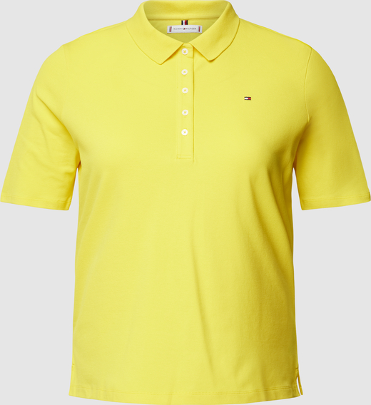 Żółta bluzka Tommy Hilfiger z kołnierzykiem