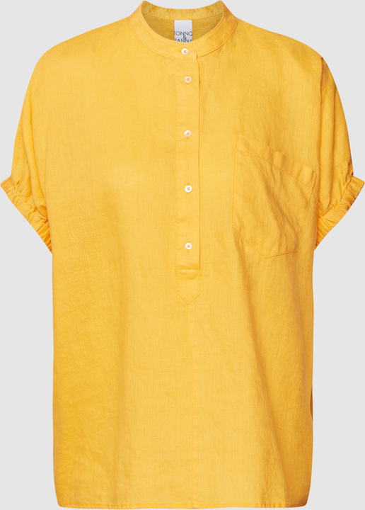 Żółta bluzka Tonno & Panna z krótkim rękawem