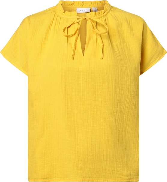 Żółta bluzka Vila w stylu casual