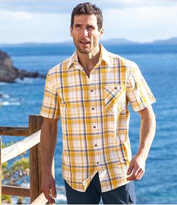 Żółta koszula Atlas For Men w stylu casual