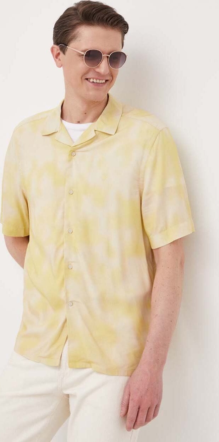 Żółta koszula Calvin Klein z klasycznym kołnierzykiem