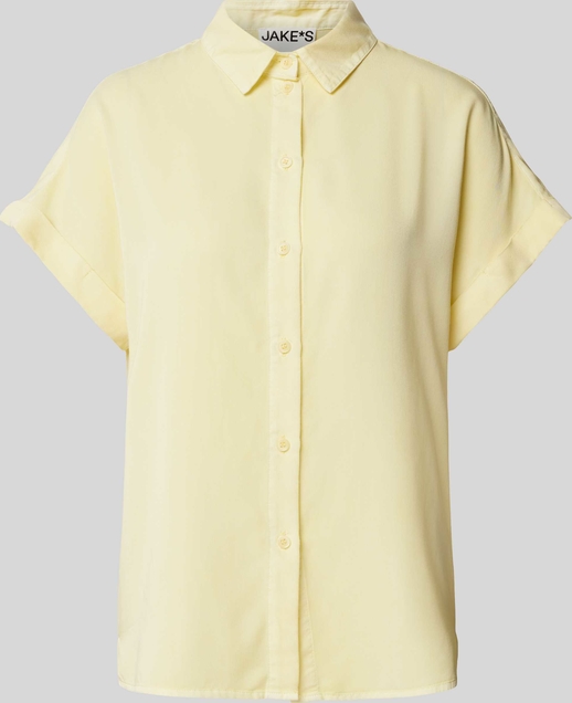 Żółta koszula Jake*s z krótkim rękawem w stylu casual