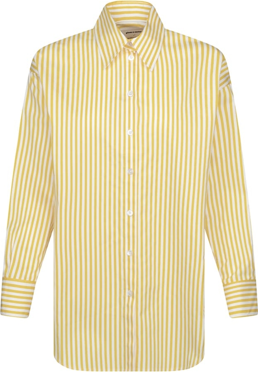 Żółta koszula Seidensticker z bawełny z kołnierzykiem