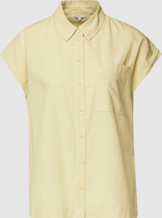 Żółta koszula Tom Tailor Denim z bawełny w stylu casual