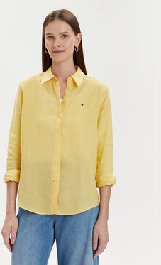 Żółta koszula Tommy Hilfiger w stylu casual