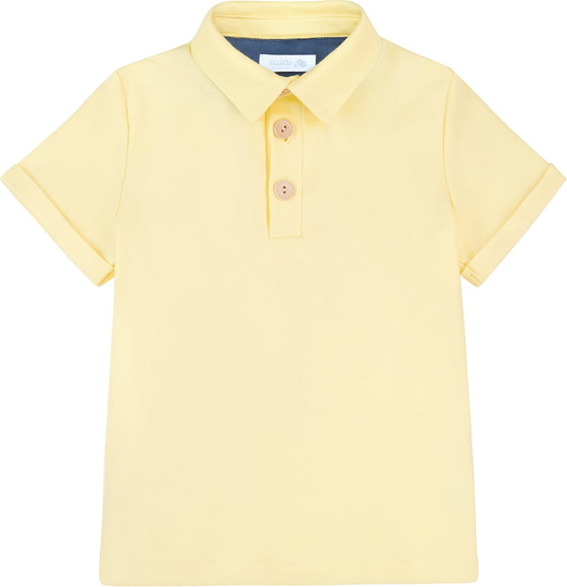 Żółta koszulka dziecięca Ewa Collection z bawełny dla chłopców