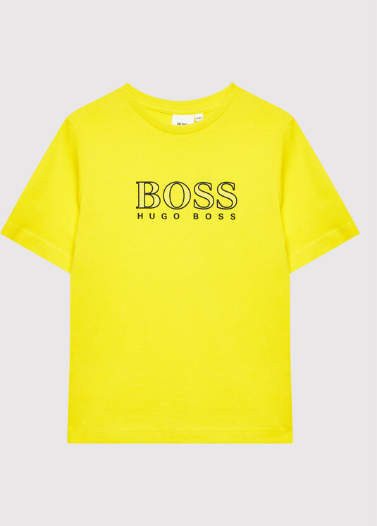 Żółta koszulka dziecięca Hugo Boss dla chłopców