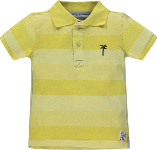 Żółta koszulka dziecięca Kanz dla chłopców z krótkim rękawem