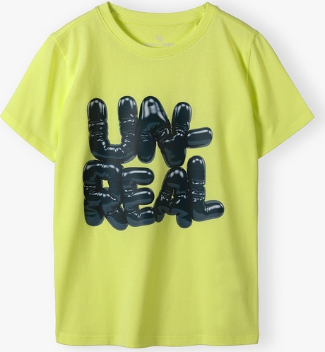 Żółta koszulka dziecięca Lincoln & Sharks By 5.10.15. z bawełny
