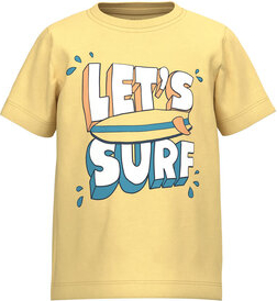 Żółta koszulka dziecięca Name it dla chłopców