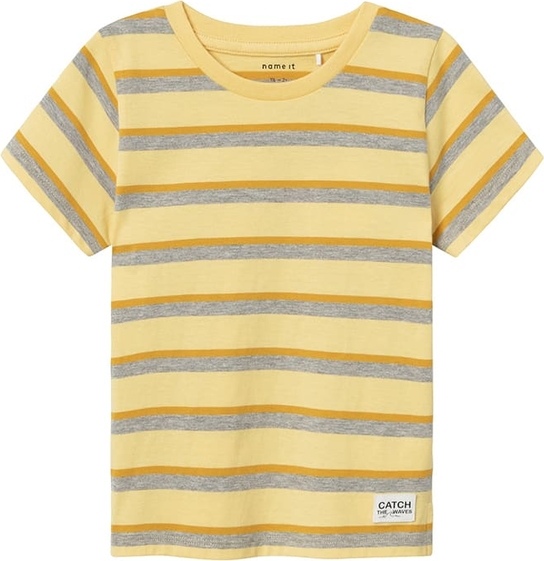 Żółta koszulka dziecięca Name it z bawełny