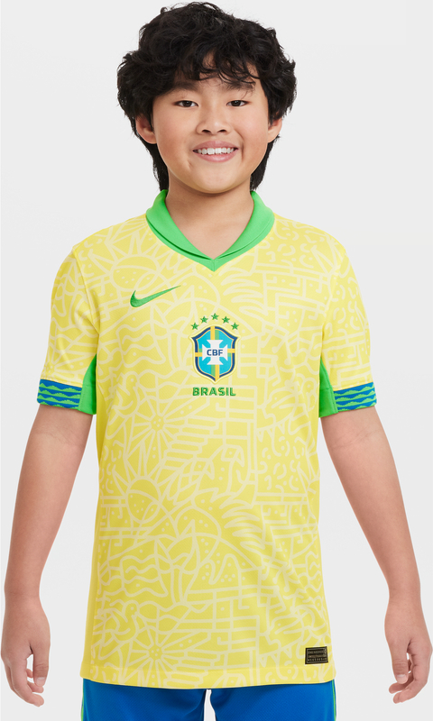 Żółta koszulka dziecięca Nike dla chłopców