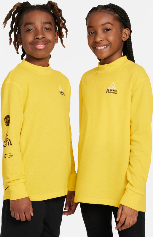 Żółta koszulka dziecięca Nike dla chłopców z tkaniny