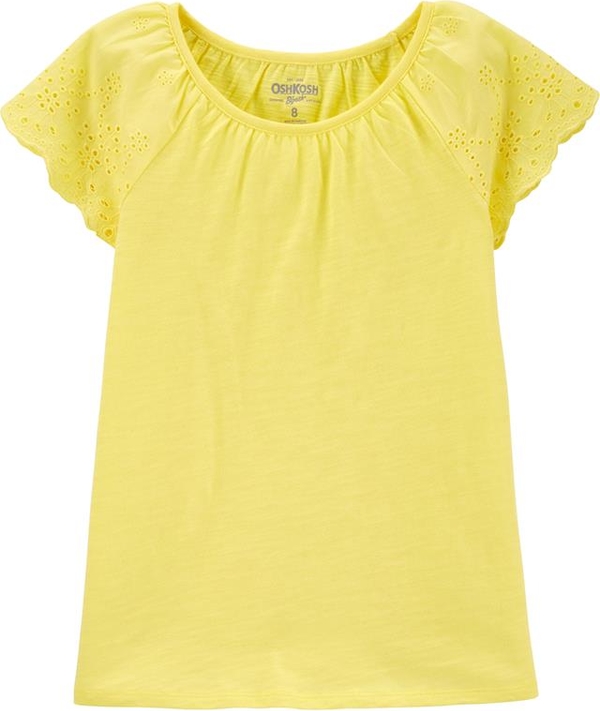 Żółta koszulka dziecięca OshKosh z bawełny