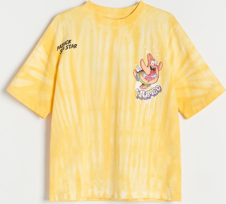 Żółta koszulka dziecięca Reserved z bawełny