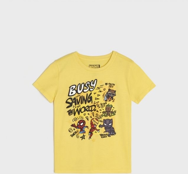 Żółta koszulka dziecięca Sinsay dla chłopców