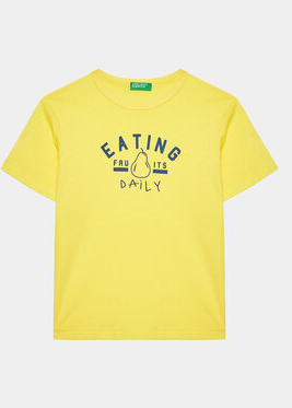 Żółta koszulka dziecięca United Colors Of Benetton dla chłopców