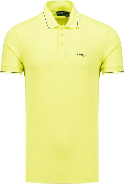 Żółta koszulka polo Chervo z krótkim rękawem