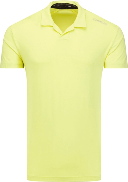 Żółta koszulka polo Chervo z krótkim rękawem w stylu casual z dżerseju