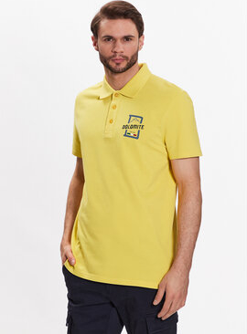 Żółta koszulka polo Dolomite w młodzieżowym stylu
