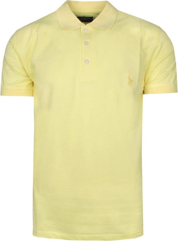 Żółta koszulka polo Expoman z bawełny w stylu casual
