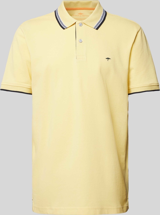 Żółta koszulka polo Fynch Hatton w stylu casual z bawełny
