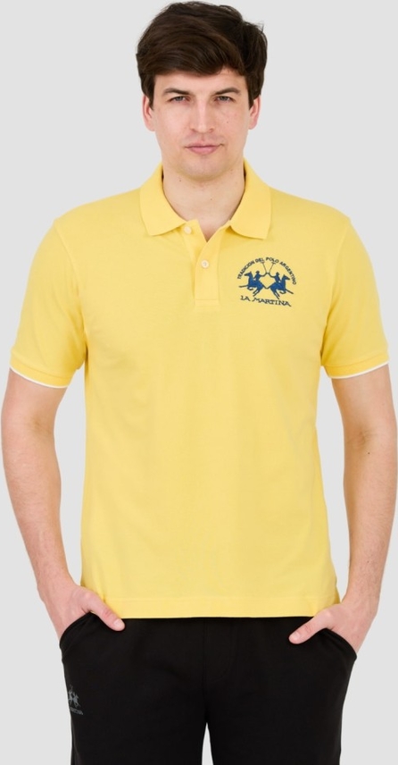 Żółta koszulka polo La Martina w stylu casual