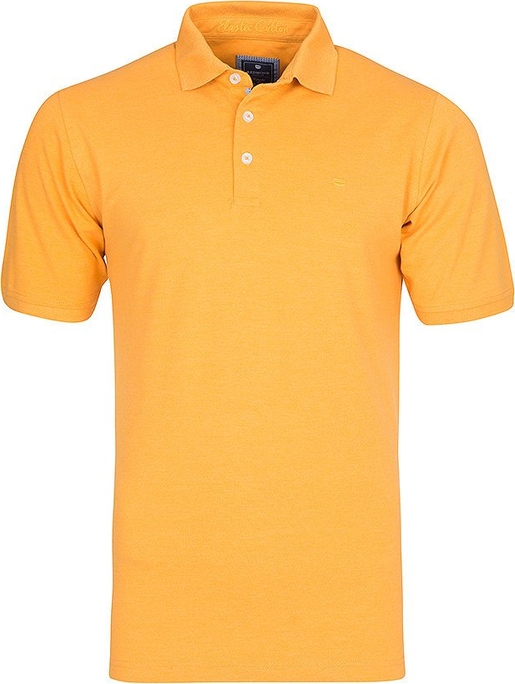 Żółta koszulka polo Redmond z krótkim rękawem z bawełny