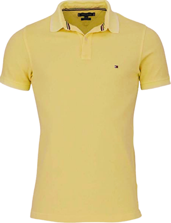 Żółta koszulka polo Tommy Hilfiger z bawełny w stylu casual