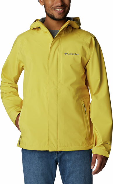 Żółta kurtka Columbia w sportowym stylu krótka