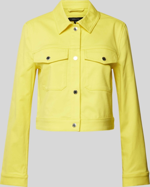 Żółta kurtka comma, krótka w stylu casual