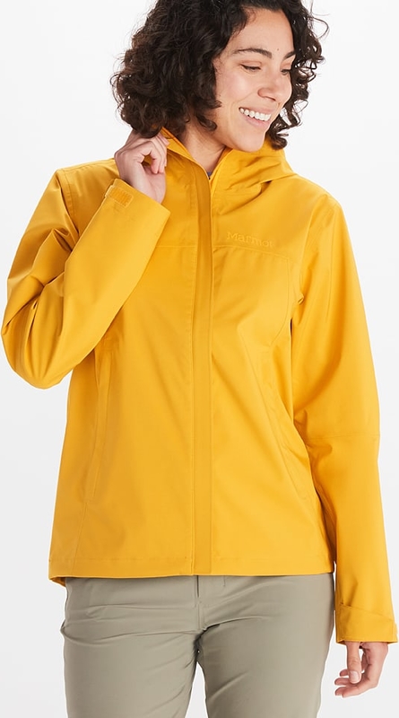 Żółta kurtka Marmot bez kaptura krótka w sportowym stylu