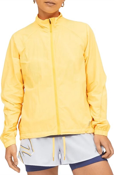 Żółta kurtka New Balance w stylu casual bez kaptura
