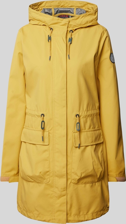 Żółta kurtka Peek&Cloppenburg z kapturem długa