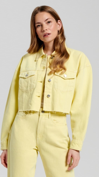 Żółta kurtka Sinsay krótka w stylu casual