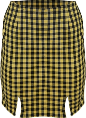 Żółta spódnica Chiara Wear mini w stylu casual