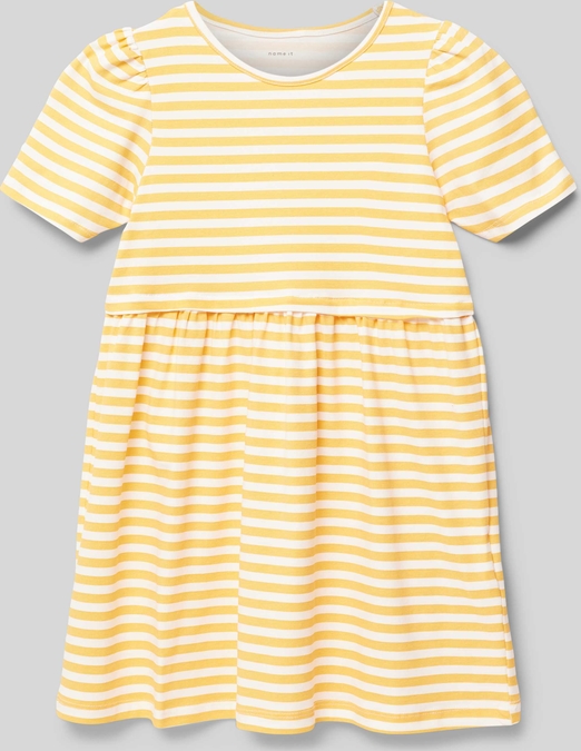 Żółta sukienka dziewczęca Name it z bawełny