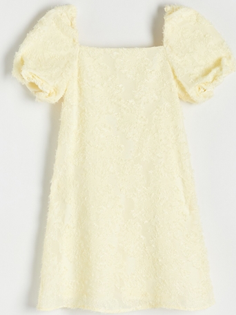 Żółta sukienka dziewczęca Reserved z tkaniny