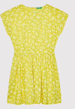 Żółta sukienka dziewczęca United Colors Of Benetton