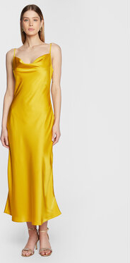 Żółta sukienka Guess maxi na ramiączkach