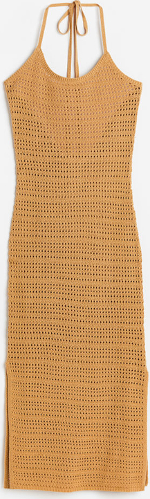 Żółta sukienka H & M w stylu casual mini na ramiączkach