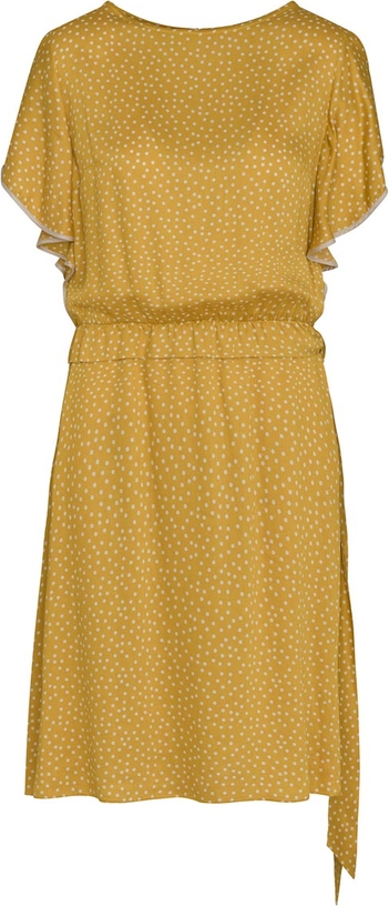 Żółta sukienka Lavard z krótkim rękawem