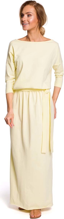 Żółta sukienka MOE z bawełny