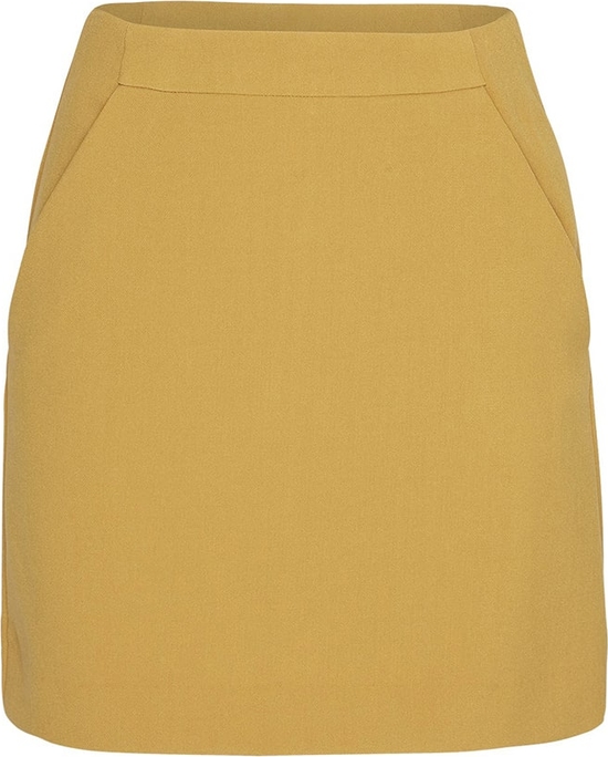 Żółta sukienka Moss Copenhagen mini bez rękawów